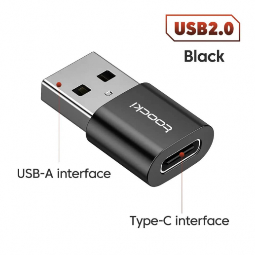 Адаптер перехідник Toocki Type-C - USB 2.0