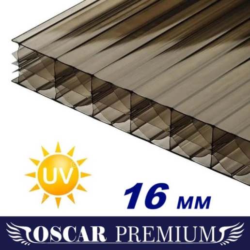 Стільниковий полікарбонат Oscar Premium Ж-образний 2100х6000х16 мм