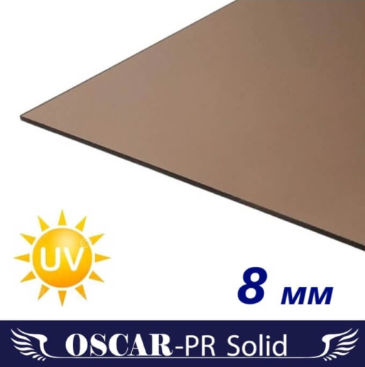 Монолітний полікарбонат Oscar-Pr Solid 2050х3050х8 мм