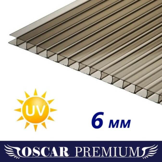 Стільниковий полікарбонат Oscar Premium 2100х12000х6 мм