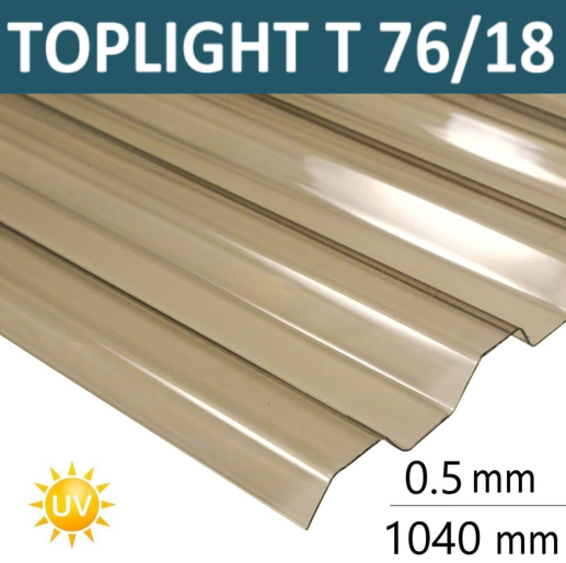 Профільований полікарбонат Toplight T76/18 1040х2000х0,5 мм