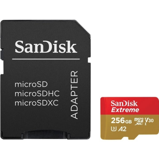 Карта памяти SanDisk Extreme microSDXC U3 V30 256GB