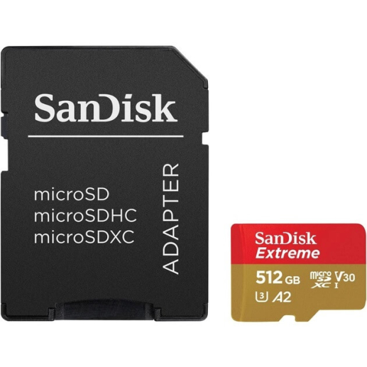 Карта памяти SanDisk Extreme microSDXC U3 V30 512GB