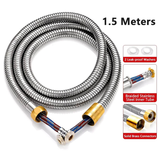 High Pressure Shower Hose Stainless Steel 150 cm