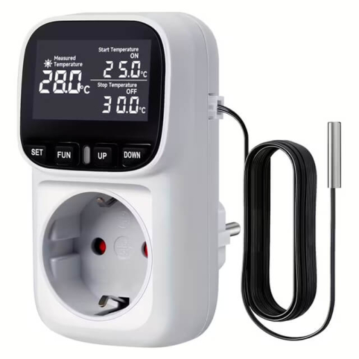 Smart outlet 230V EURO TOOLS with temperature sensor
